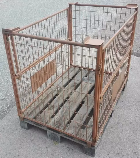 EU Type Logistics Warehouse Collapsible Stackable Wire Mesh Storage Metal Stillage