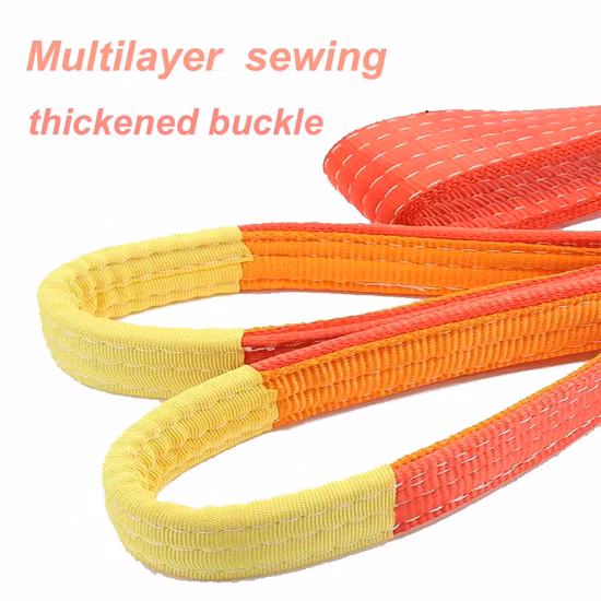 5ton Red High Quality Polyester Webbing Lifting Sling 100% Polyester