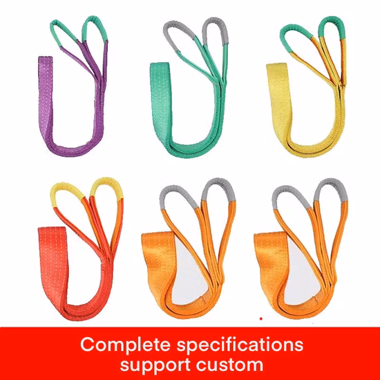 5ton Red High Quality Polyester Webbing Lifting Sling 100% Polyester