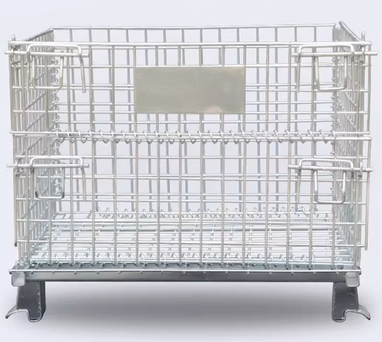 Mesh Box Wire Cage Metal Bin Storage Container Wire Mesh Pallet