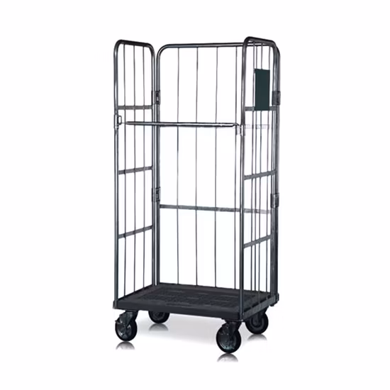 High Quality Warehouse Logistic Stackable Metal Wire Mesh Roll Container